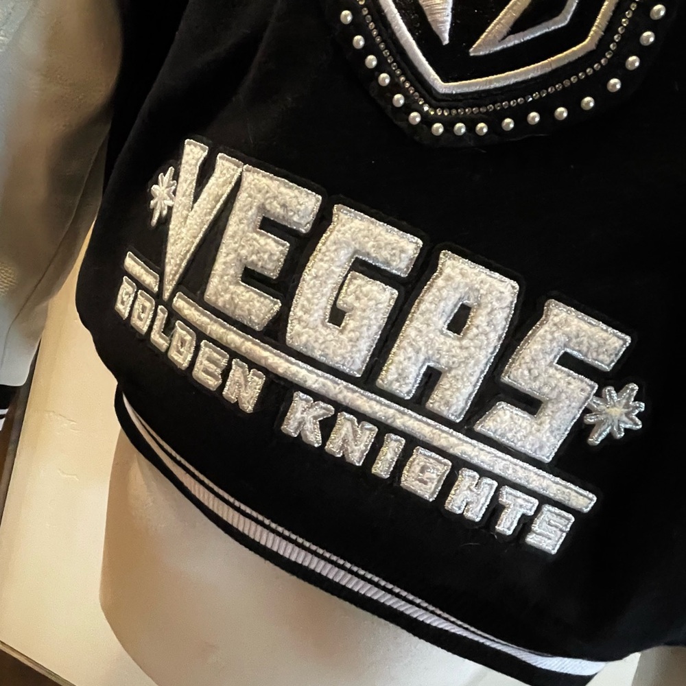 NWT Vegas Golden Knights Varsity Rhinestone Jacket Wm S - Picture 4 of 14